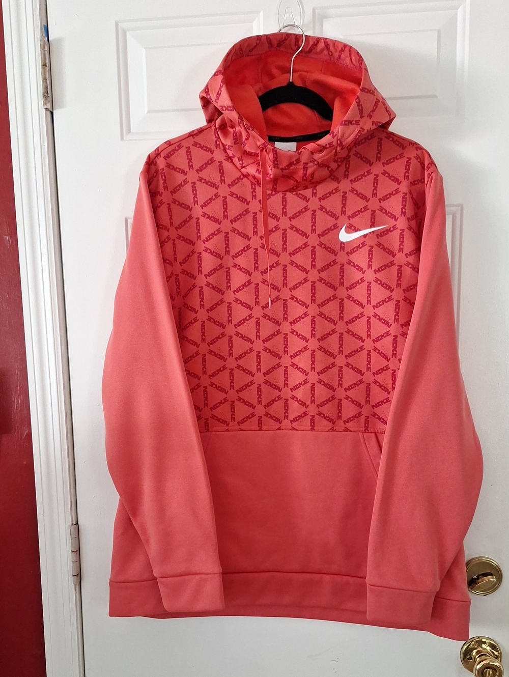 Nike Coral Pink Logo Pullover Hoodie